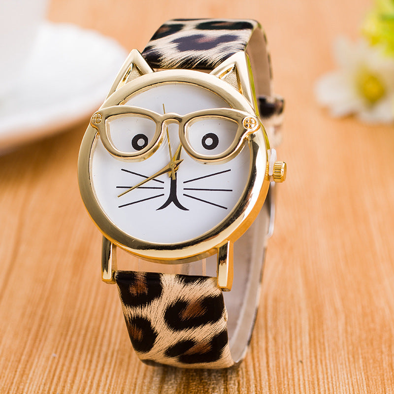 Adorable Cat Face Children’s Watch