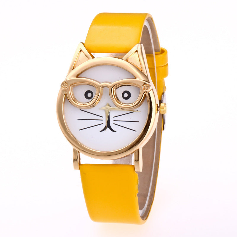 Adorable Cat Face Children’s Watch