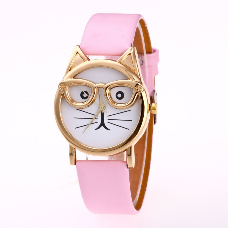 Adorable Cat Face Children’s Watch