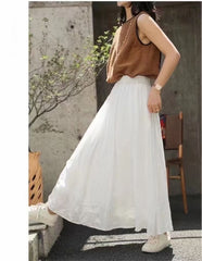 Women's Fashion Temperament Solid Color Skirt